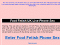 121 Foot Fetish Live UK Phone Sex
