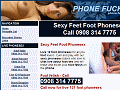 Sexy Feet Foot Phonesex 0908 314 7775 : Phone Fuckers - PhoneSex - Talk Dirty Live 121 - Recorded Stories